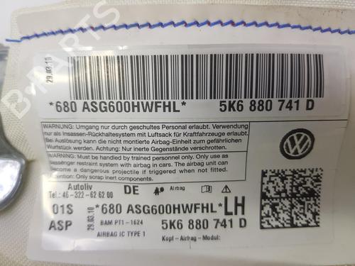 Left curtain airbag VW GOLF VI (5K1) 1.6 TDI | BP4868022C11 