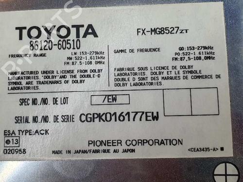 Radio TOYOTA LAND CRUISER PRADO (_J12_) 3.0 D-4D (KDJ120, KDJ125) | BP6325567E6 