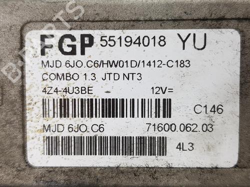 Engine control unit (ECU) OPEL COMBO Box Body/MPV 1.3 CDTI 16V | BP17904896M57 