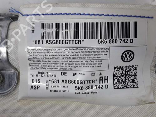 Right curtain airbag VW GOLF VI (5K1) 1.6 TDI | BP3388231C12 