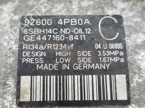 AC compressor NISSAN QASHQAI II SUV (J11, J11_) 1.6 DIG-T | BP9191126M34 