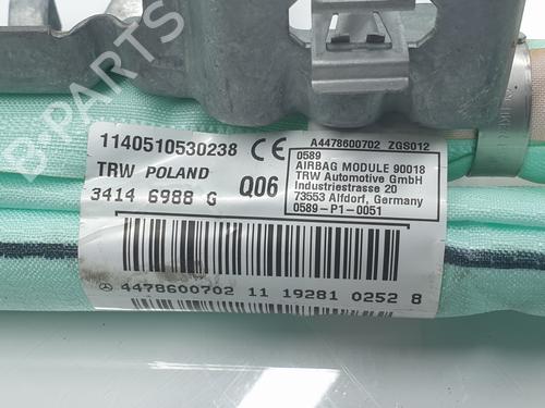 Right curtain airbag MERCEDES-BENZ VITO Tourer (W447) 116 CDI (447.701, 447.703, 447.705) | BP22201101C12 