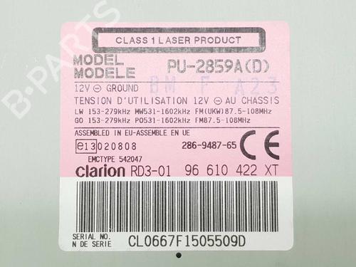 Radio CITROËN C8 (EA_, EB_) 2.0 HDi | BP7477324E6 
