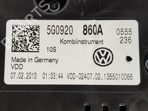 Instrument cluster VW GOLF VII (5G1, BQ1, BE1, BE2) 1.6 TDI | BP8197090C47 