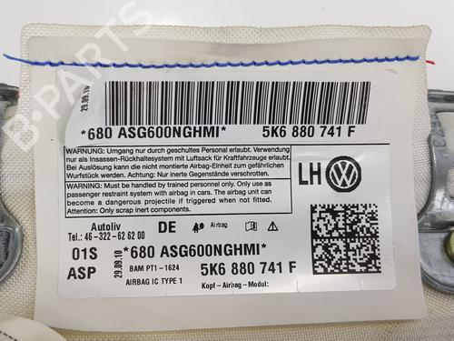 Left curtain airbag VW GOLF VI (5K1) 2.0 TDI 4motion | BP21003289C11 