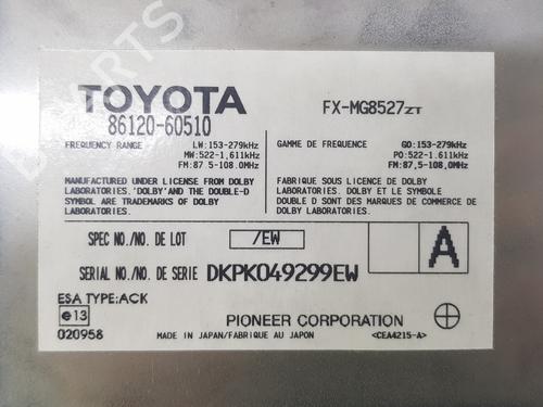 Radio TOYOTA LAND CRUISER PRADO (_J12_) 3.0 D-4D (KDJ120_) | BP12582572E6 