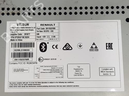Radio RENAULT EXPRESS Box Body/MPV | BP37014137E6 - Image 3