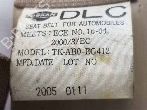 Rear left seatbelt NISSAN MURANO I (Z50) 3.5 4x4 | BP8877669I29 
