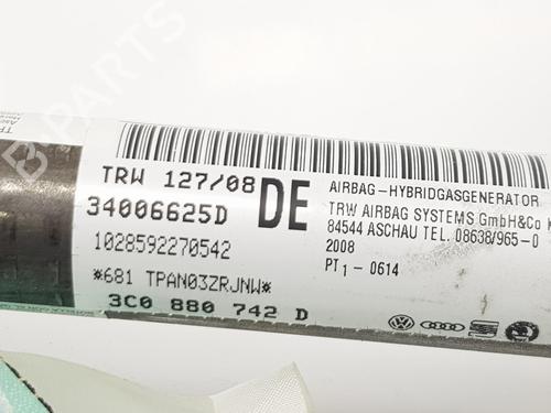 Right curtain airbag VW PASSAT B6 (3C2) 2.0 TDI 16V | BP9371812C12 