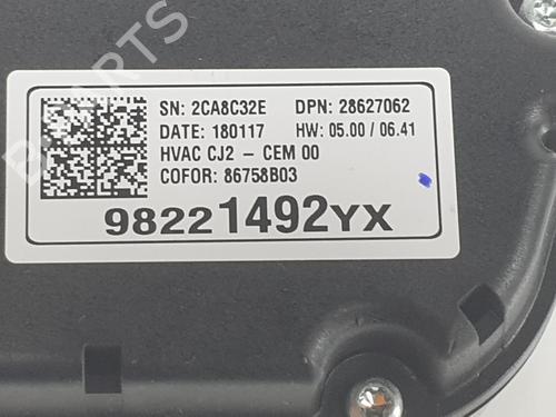 Climate control OPEL CROSSLAND X / CROSSLAND (P17, P2QO) 1.2 (75) | BP22229854I5 