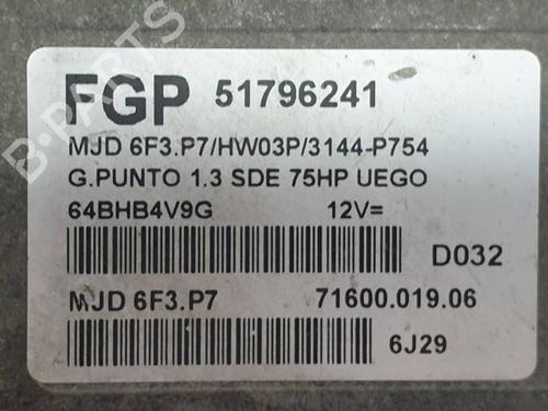 Engine control unit (ECU) FIAT GRANDE PUNTO (199_) 1.3 D Multijet | BP39726499M57 - Image 4