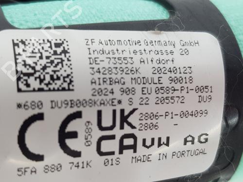 Left curtain airbag SEAT LEON (KL1, KLG)  | BP29436593C11 