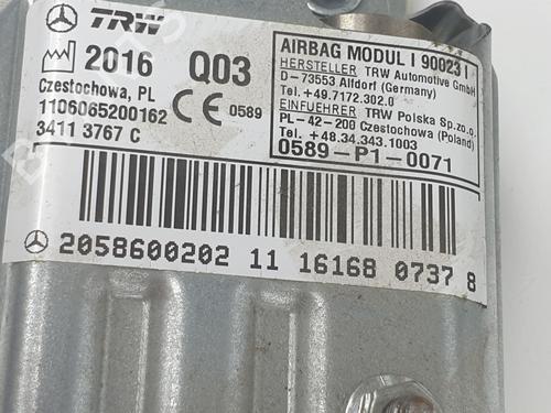 Kollisonspute sett MERCEDES-BENZ C-CLASS Convertible (A205) C 220 d (205.404) | BP29628765C86 