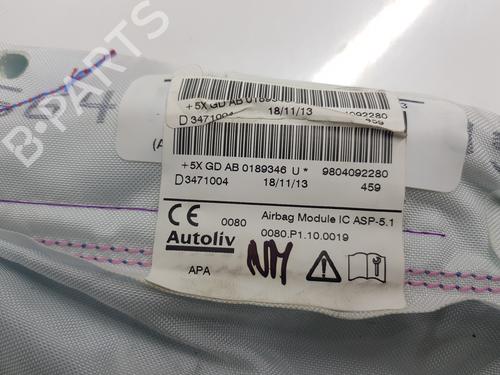 Right curtain airbag PEUGEOT 208 I (CA_, CC_) 1.0 VTi | BP20983539C12 