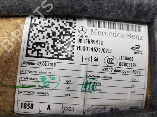 Rear left panel MERCEDES-BENZ CLA Coupe (C117) CLA 200 CDI / d (117.308) | BP11379198C60 