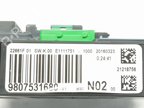 Fuse box PEUGEOT 208 I (CA_, CC_) 1.6 HDi / BlueHDi 75 | BP16260633E1 