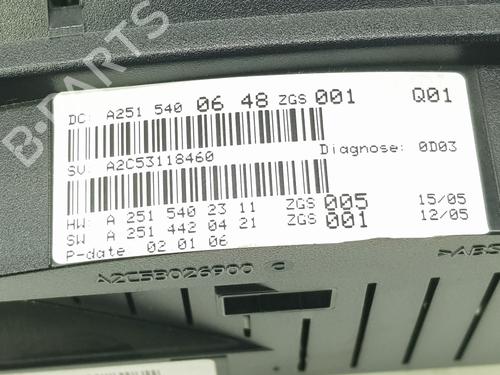 Instrument cluster MERCEDES-BENZ M-CLASS (W164) ML 320 CDI 4-matic (164.122) | BP8382377C47 