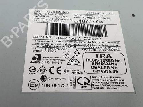 Radio CITROËN JUMPY III Van (V_) | BP33861338E6 - Image 5