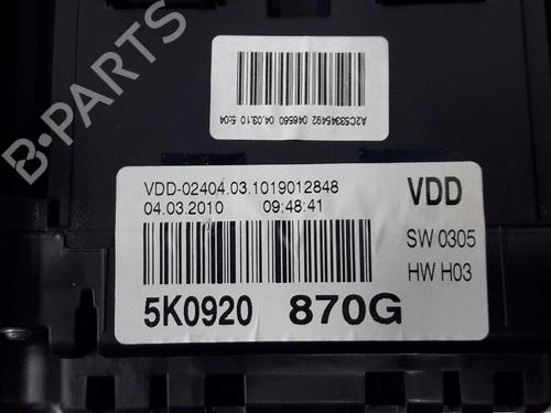 Instrument cluster VW GOLF VI (5K1) 1.6 TDI | BP3388251C47 