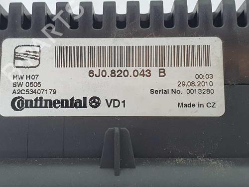 Climate control SEAT IBIZA IV (6J5, 6P1) 1.6 TDI | BP6658116I5 