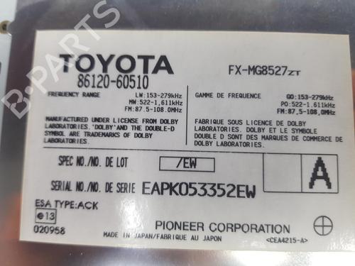 Radio TOYOTA LAND CRUISER PRADO (_J12_) 3.0 D-4D (KDJ120, KDJ125) | BP16085137E6 