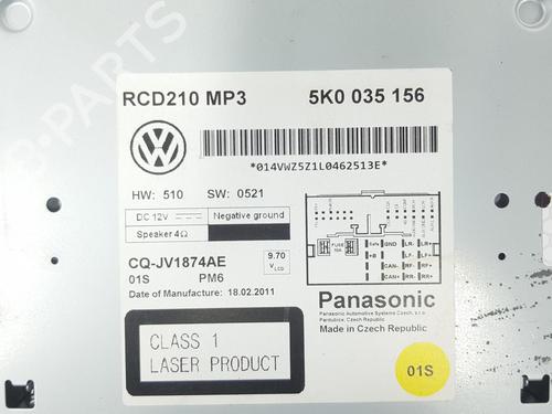 Radio VW GOLF VI (5K1) 1.4 | BP7226526E6 