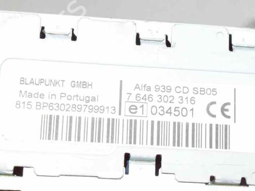 Radio ALFA ROMEO 159 (939_) 1.9 JTDM 16V (939AXC1B, 939AXC12) | BP785139E6 