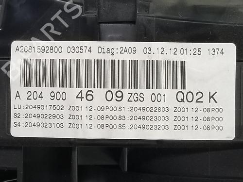 Instrument cluster MERCEDES-BENZ C-CLASS (W204) C 200 CDI (204.007, 204.006) | BP9093913C47 