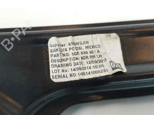 Rear left window mechanism VW GOLF VII (5G1, BQ1, BE1, BE2) 2.0 GTI | BP10256264C24 