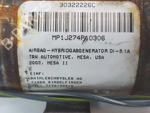 Right curtain airbag JEEP CHEROKEE (KJ) 2.8 CRD 4x4 | BP3374745C12 
