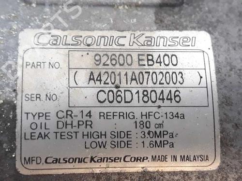 AC compressor NISSAN NAVARA NP300 (D40) 2.5 dCi 4WD | BP3883311M34 