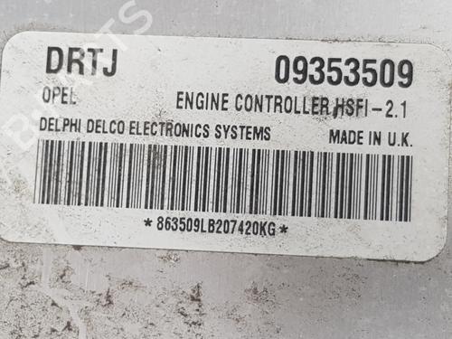 Engine control unit (ECU) OPEL ASTRA G Hatchback (T98) 1.6 (F08, F48) | BP37071873M57 - Image 3