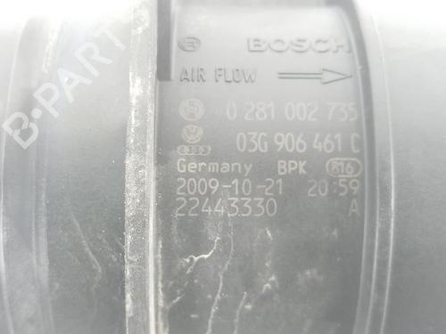 Mass air flow sensor AUDI A3 Sportback (8PA) 2.0 TDI 16V | BP11283813M95 