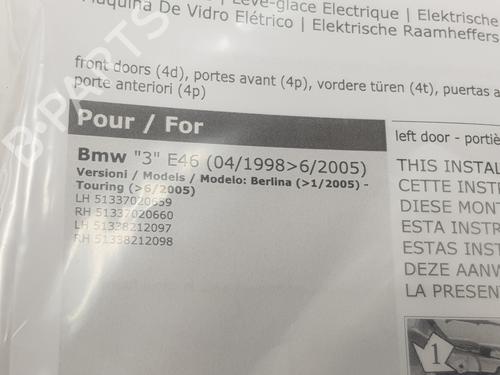 Front left window mechanism BMW 3 (E46) 320 i | BP9162839C22 