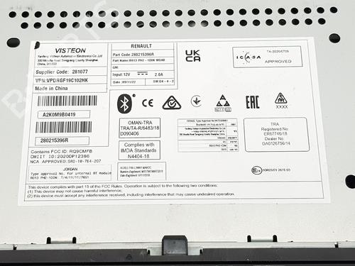 Radio RENAULT EXPRESS Box Body/MPV  | BP31265345E6 