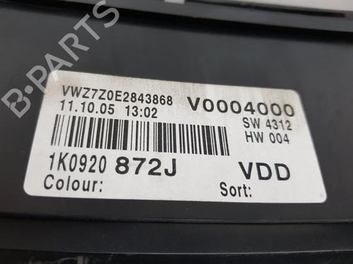 Instrument cluster VW GOLF V (1K1) 1.6 FSI | BP22222637C47 