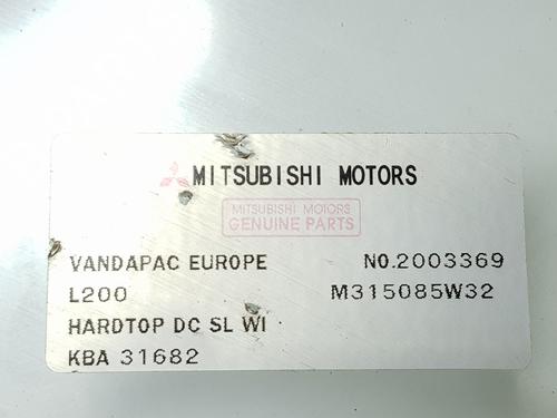 Bootlid window MITSUBISHI L200 / TRITON (KJ_, KK_, KL_) 2.2 DI-D 4WD | BP29807471C64