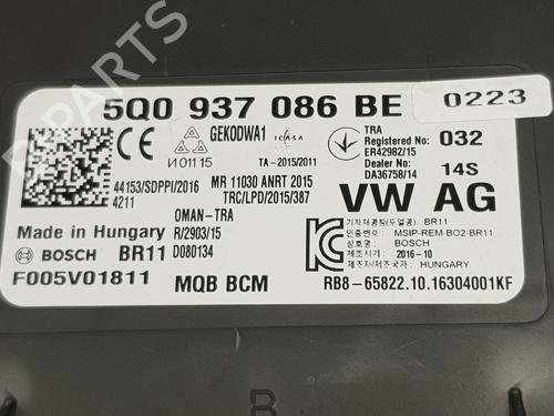 Electronic module VW TOURAN (5T1) 1.6 TDI | BP15279002M83 