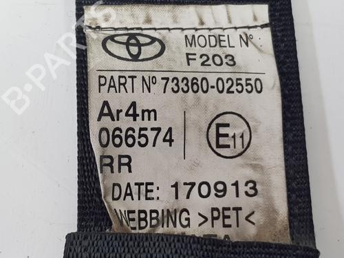 Rear right seatbelt TOYOTA AURIS (_E18_)  | BP29436916I28 