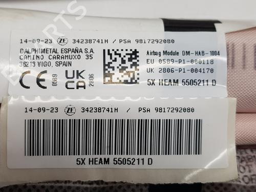 Right curtain airbag OPEL COMBO E Tour / Life (K9) 1.5 | BP32307248C12