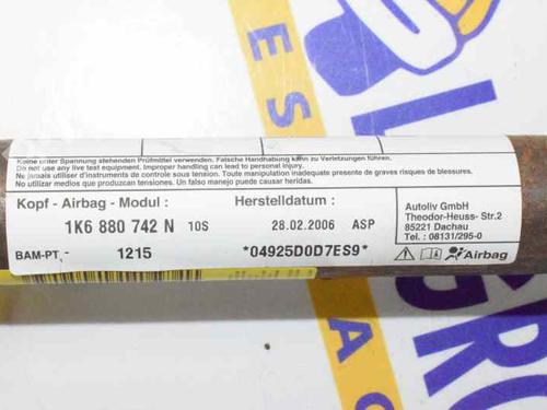 Right curtain airbag VW GOLF V (1K1) 2.0 GTI | BP767181C12 