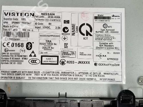 Radio NISSAN QASHQAI II SUV (J11, J11_) 1.5 dCi | BP7313932E6 