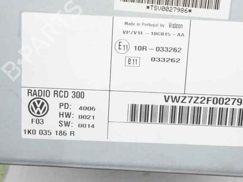 Radio VW GOLF V (1K1) 1.9 TDI | BP773739E6 