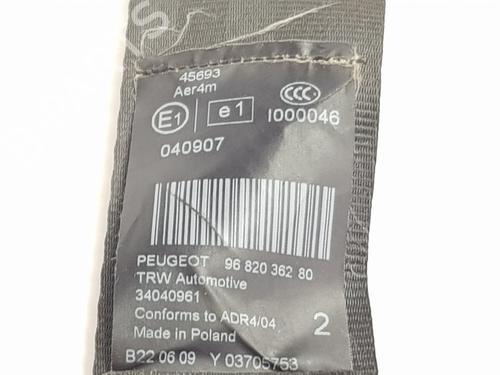 Rear right seatbelt PEUGEOT 3008 I MPV (0U_) 2.0 HDi 150 / BlueHDi 150 | BP29011216I28 