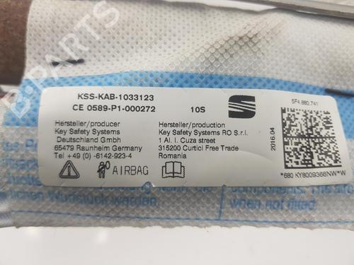 Left curtain airbag SEAT LEON (5F1) 1.2 TSI | BP6215025C11 