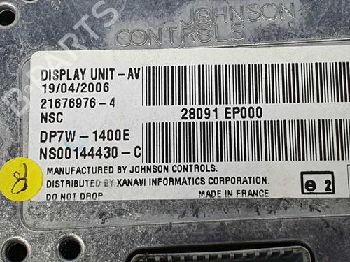 Display monitor NISSAN NAVARA NP300 (D40) 2.5 dCi 4WD (D40TT, D40T, D40M, D40BB) | BP8175353C48 