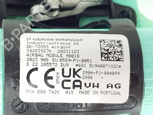Right curtain airbag SEAT LEON (KL1, KLG)  | BP29436769C12 