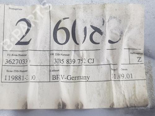 Rear right window mechanism VW PASSAT B5.5 (3B3) 1.9 TDI | BP10014042C25 