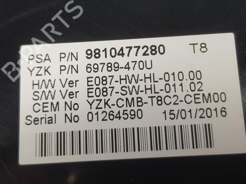 Instrument cluster PEUGEOT 5008 (0U_, 0E_) 1.2 | BP13631160C47 