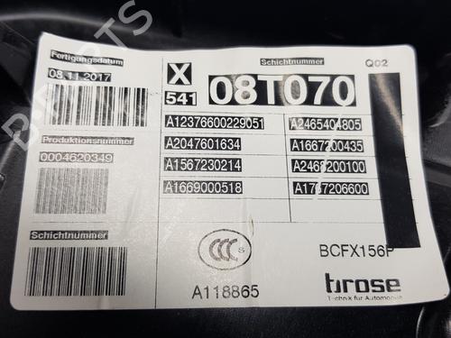 Front right window mechanism MERCEDES-BENZ GLA-CLASS (X156) GLA 200 CDI / d (156.908) | BP21072857C23 